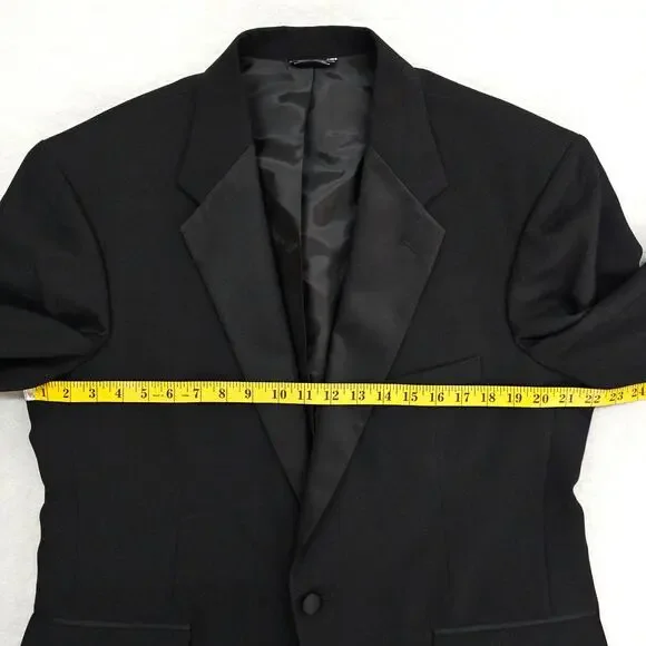 NWT Tuxedo Jacket Mens Size 42 Regular Applause Formal Wear Black Prom Wedding - Picture 11 of 16